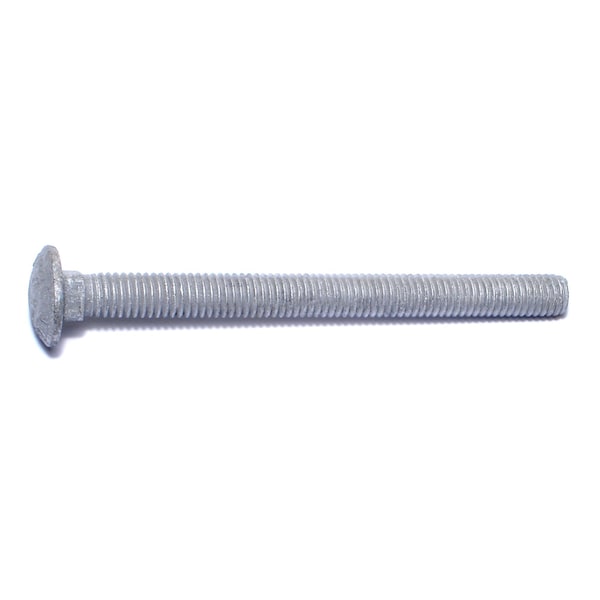 Midwest Fastener Carriage Bolt, Square Neck, 16 (Coarse), 4-1/2 in L, Steel, Hot Dipped Galvanized, 50 PK 05508 - main